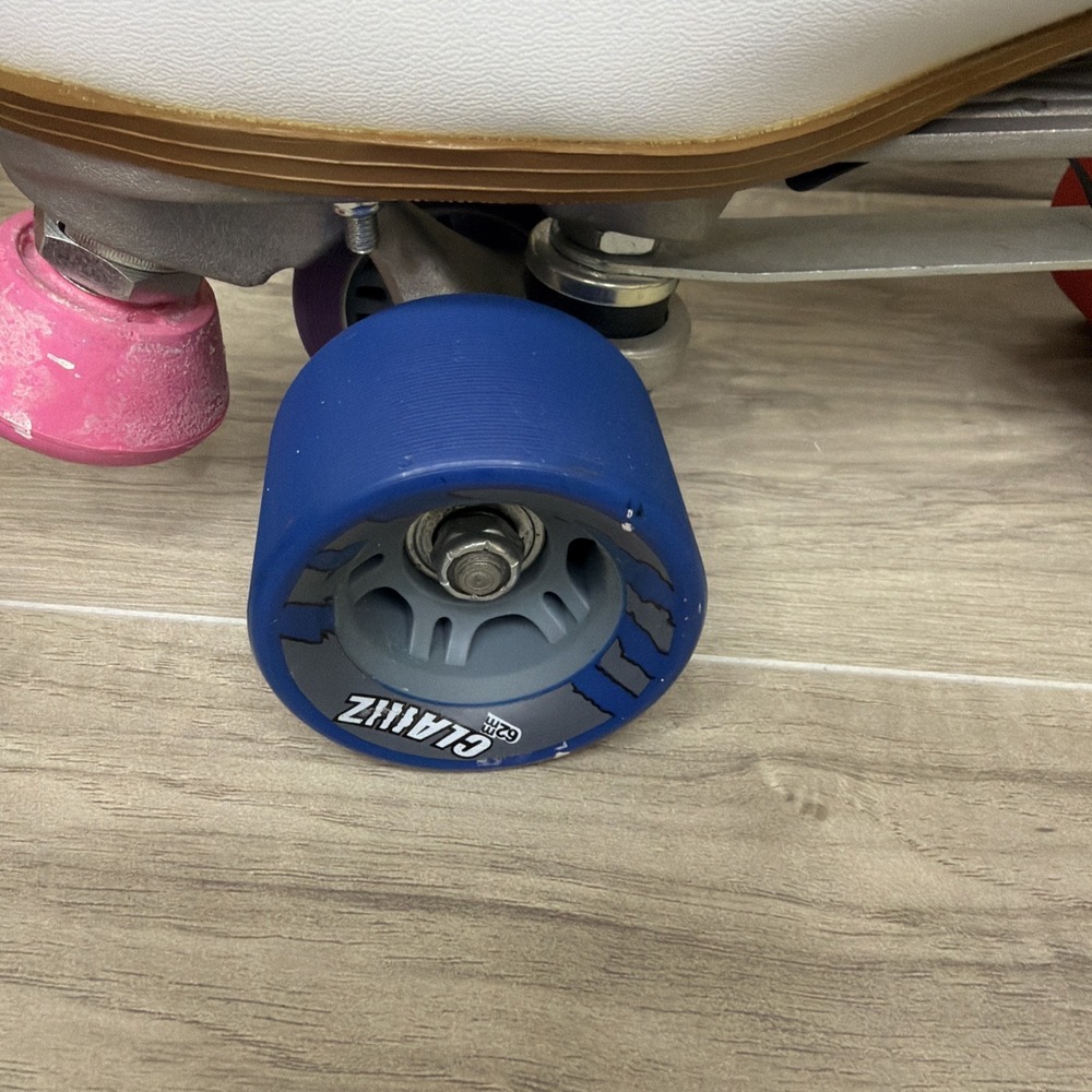 Chicago Roller Skates Womens Size 10 White Pink Wheels - Picture 12 of 15